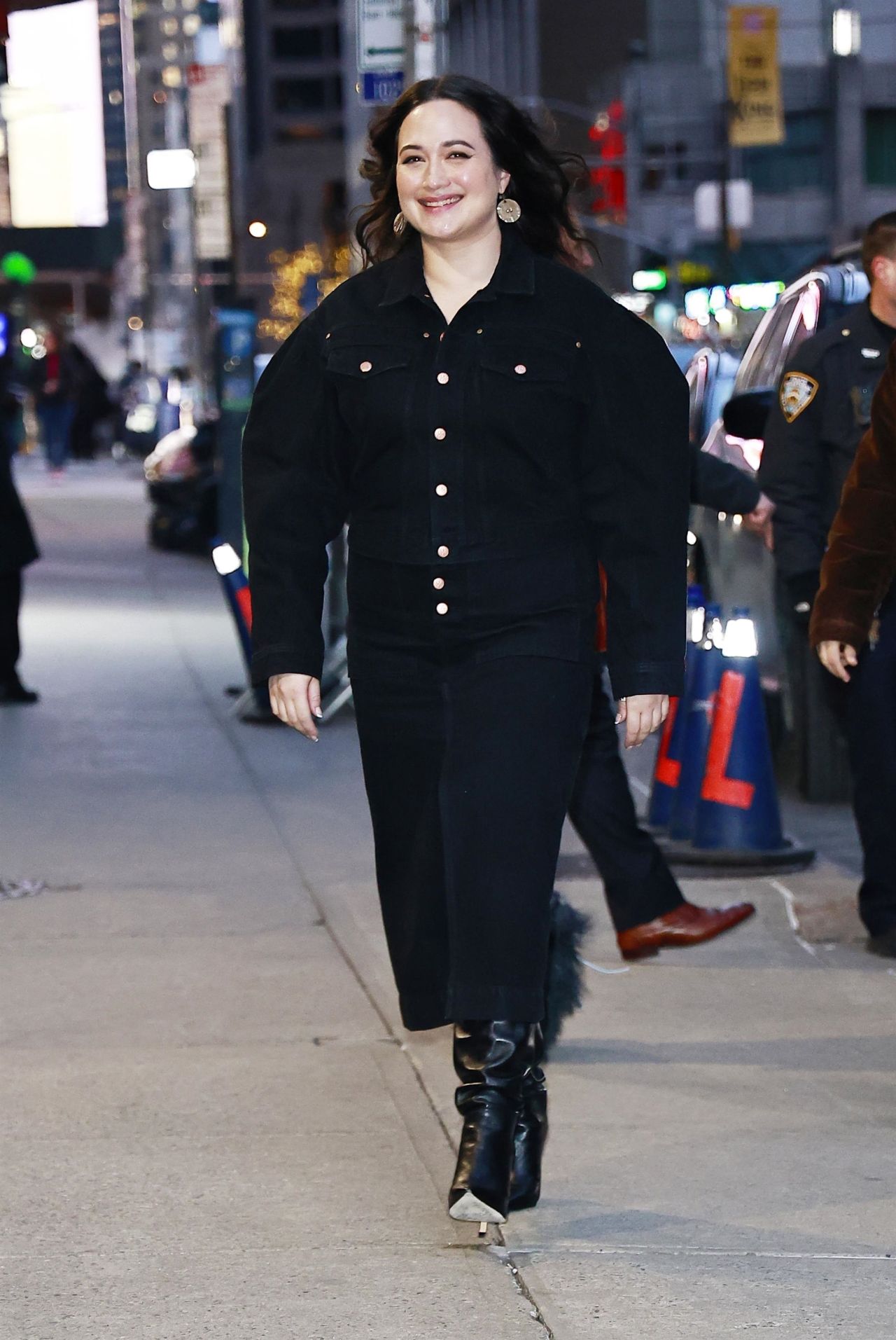 LILY GLADSTONE ARRIVING AT THE LATE SHOW WITH STEPHEN COLBERT IN NEW YORK6